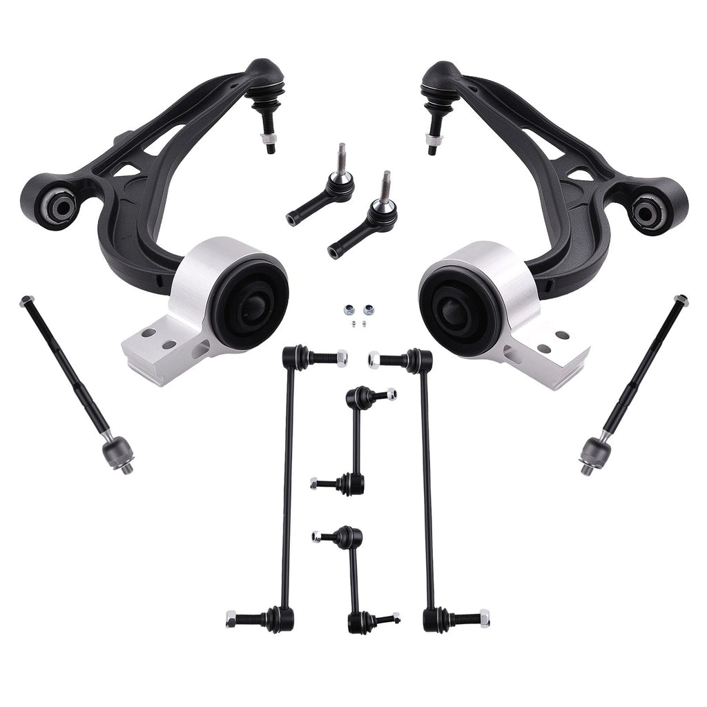 10x Front Lower Control Arms Tie Rods + Rear Sway Bars for 2011-19 Ford Explorer