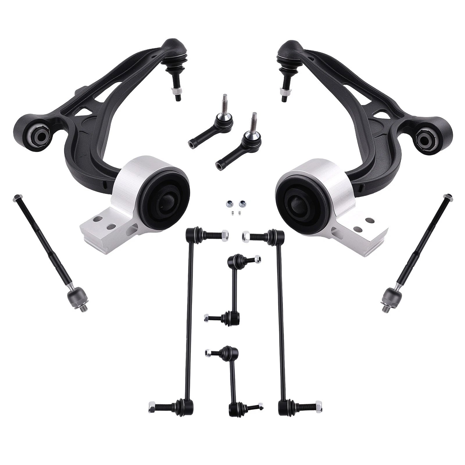 10x Front Lower Control Arms Tie Rods + Rear Sway Bars for 2011-19 Ford Explorer