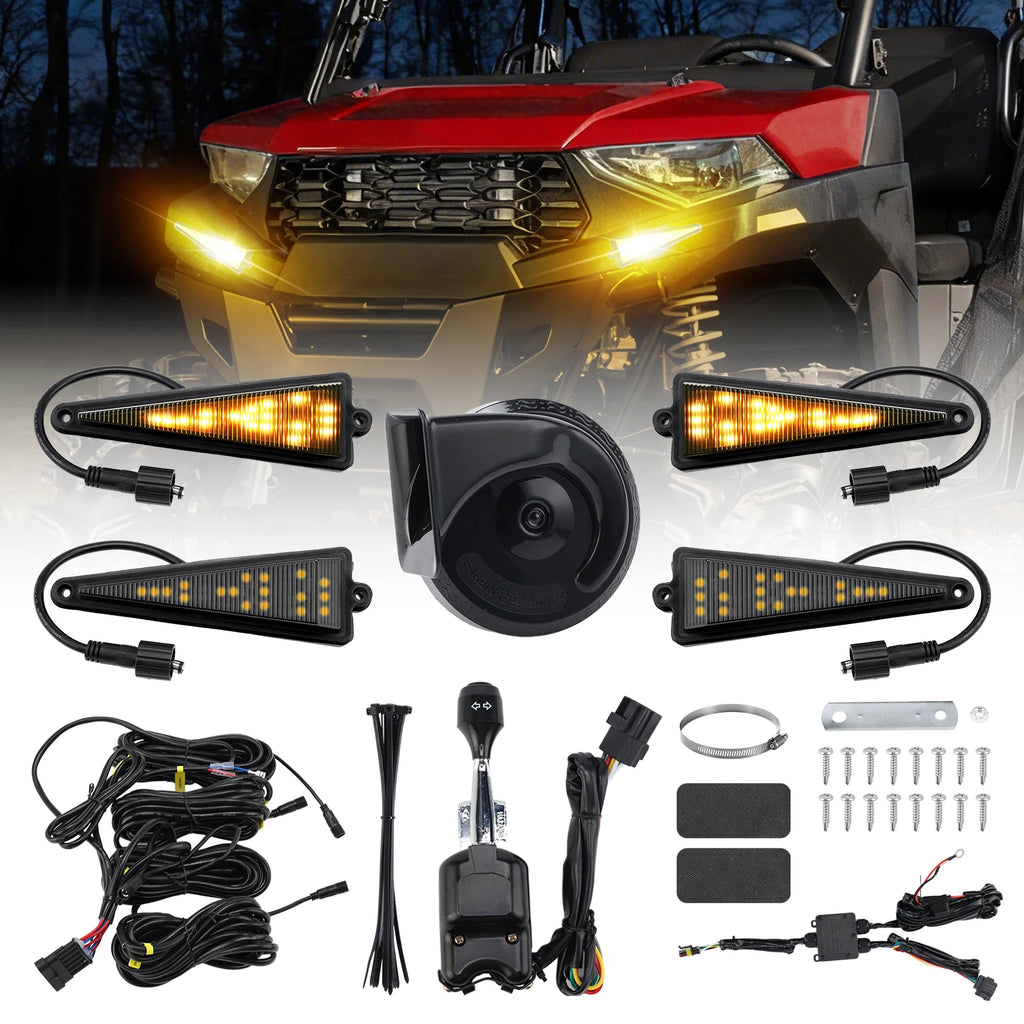 No Hole Turn Signal Blinker Kit for Polaris Ranger 500 570 900 (2015–2023)