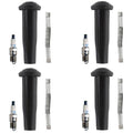Set of 4 Denso Double Platinum Spark Plugs & Coil Boots for Escape Mariner (2001–2012)