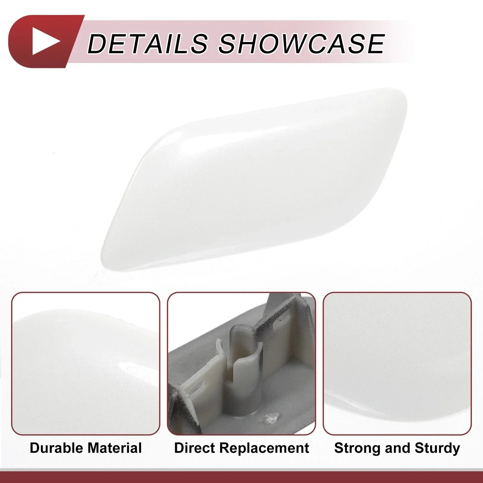Front Left Washer Nozzle Cover for Lexus LX570 (2008-2011) - White 1 x Cap