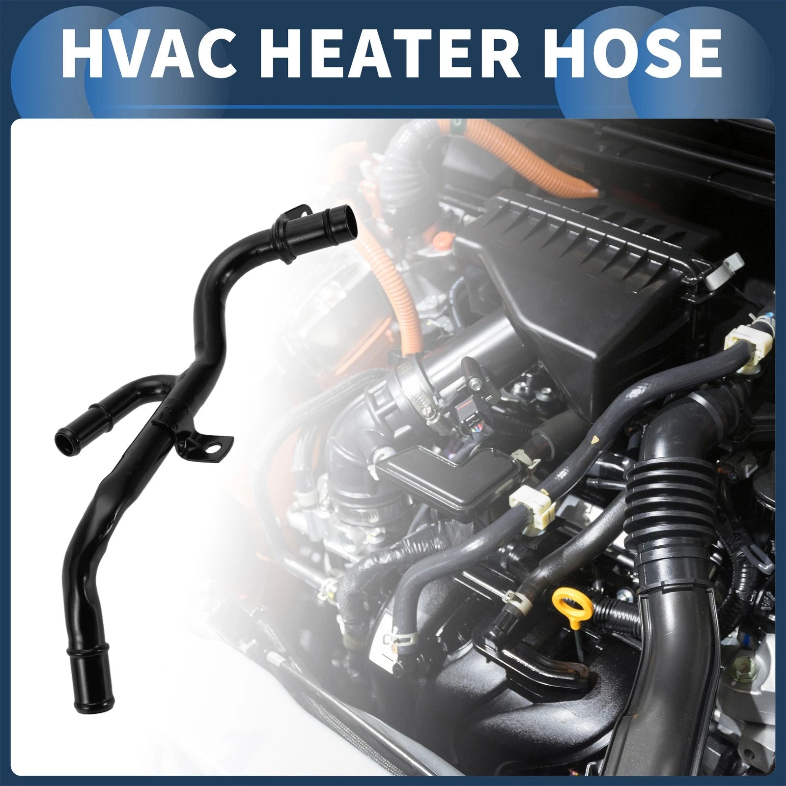 HVAC Heater Hose for Ford Windstar (1996–1998) No.F68Z18B402DA Metal Black