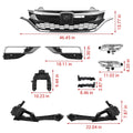 Set of 11 Front Grille Fog Light Bezels Bracket Kit for Honda CR-V (2015–2016)