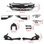 Set of 11 Front Grille Fog Light Bezels Bracket Kit for Honda CR-V (2015–2016)