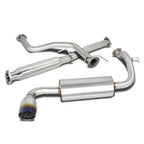 4" Burnt Muffler Tip Catback Exhaust System for Honda Civic Hatchback (1988–1991)