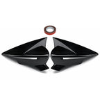 Set of 2 Gloss Black Side Mirror Cover Caps for Seat Leon (2012–2019)