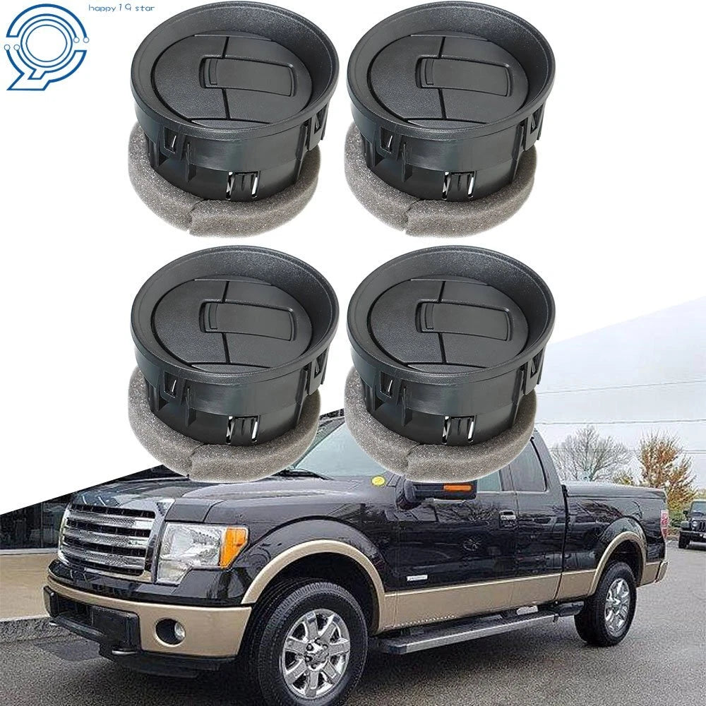 Set of 4 Air Vent Louvers for Ford F150 (2009–2014) Black
