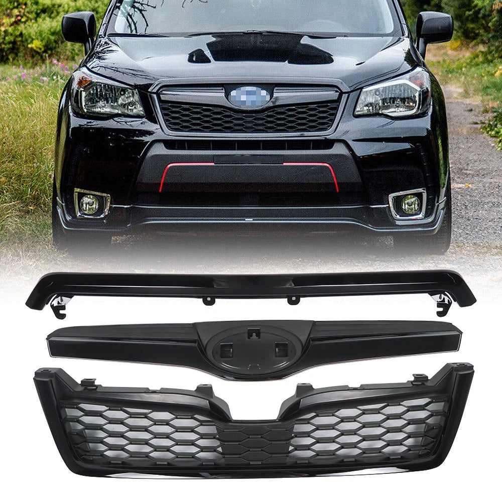 Gloss Black Honeycomb Upper Grille for Subaru Forester (2014–2018)