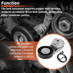 Set of 2 Drive Belt Tensioner Kits for Chevrolet Cobalt (2005–2010) 4 Cyl 2.0L