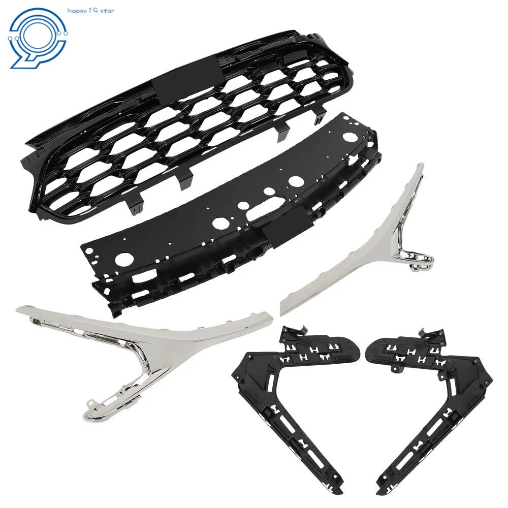 Front Bumper Grille with Chrome Trim for Chevrolet Trax RS (2023-2024)
