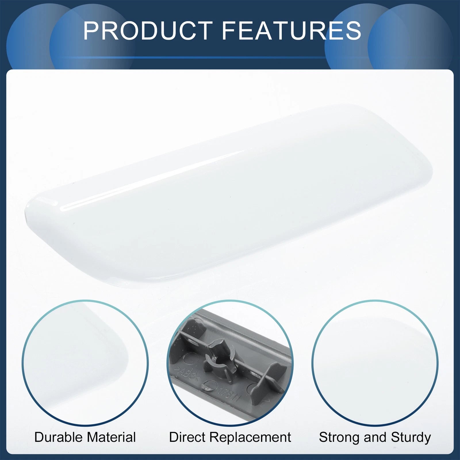 Front Right Washer Nozzle Cover Cap for Honda Accord VIII (2011–2013) White