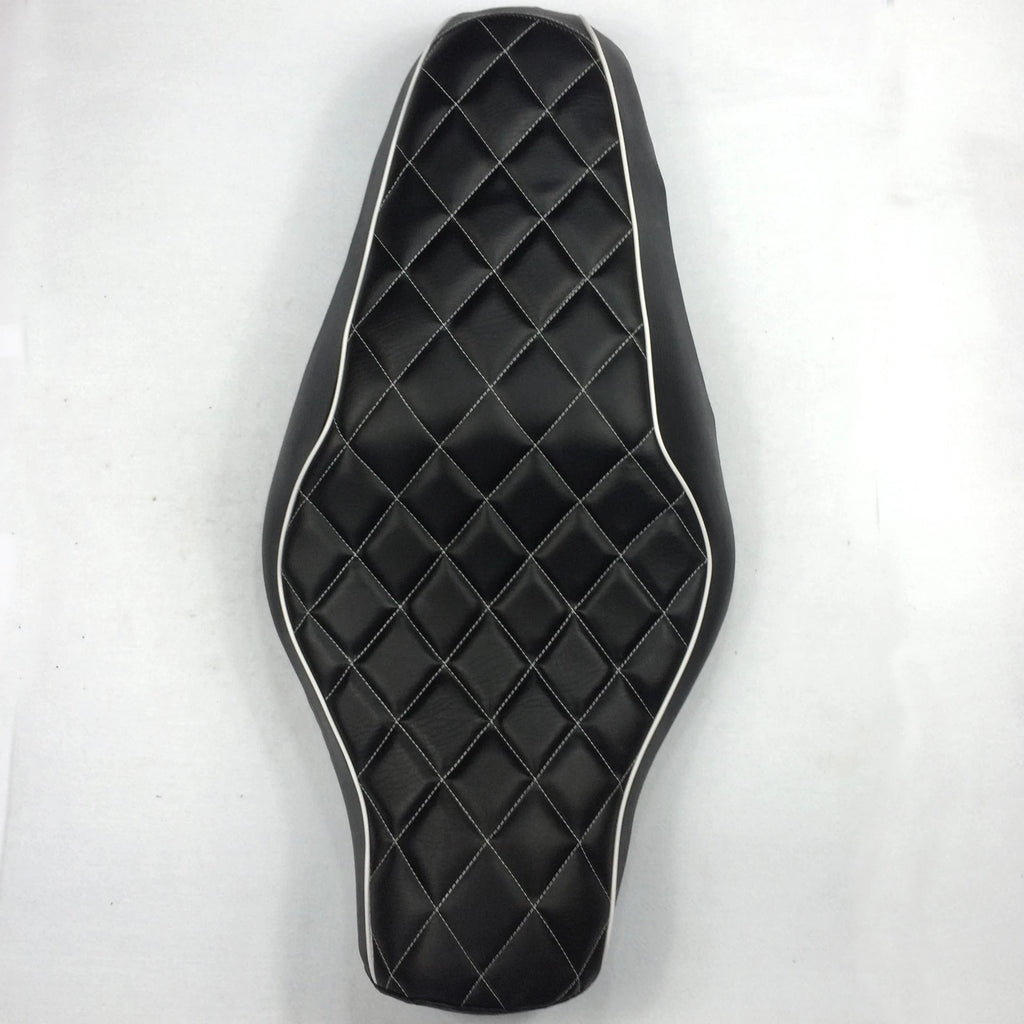2-up Diamond Stitch Leather Seat for Harley XL883N XL883L XL883X (2005–2013)