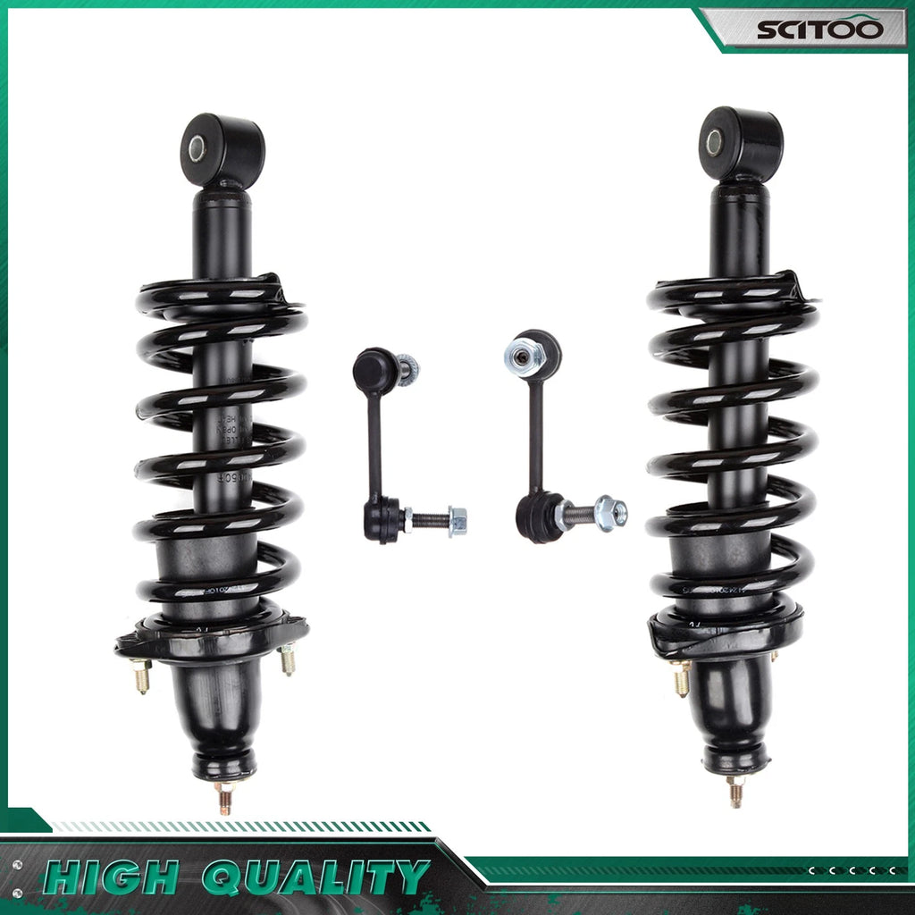 Set of 4 Rear Struts w/ Coil Springs & Sway Bar Links for Honda CR-V (2002–2006)