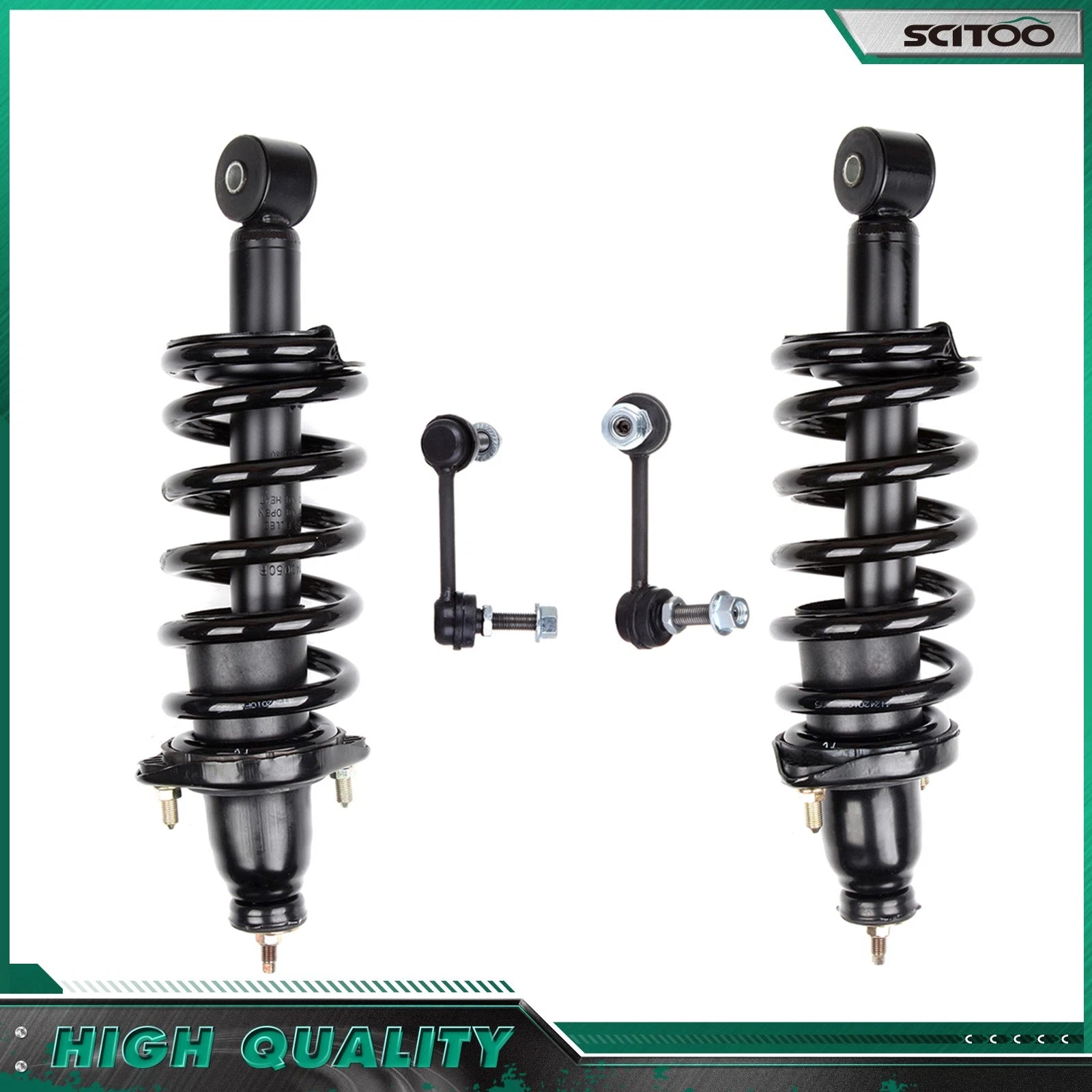 Set of 4 Rear Struts w/ Coil Springs & Sway Bar Links for Honda CR-V (2002–2006)