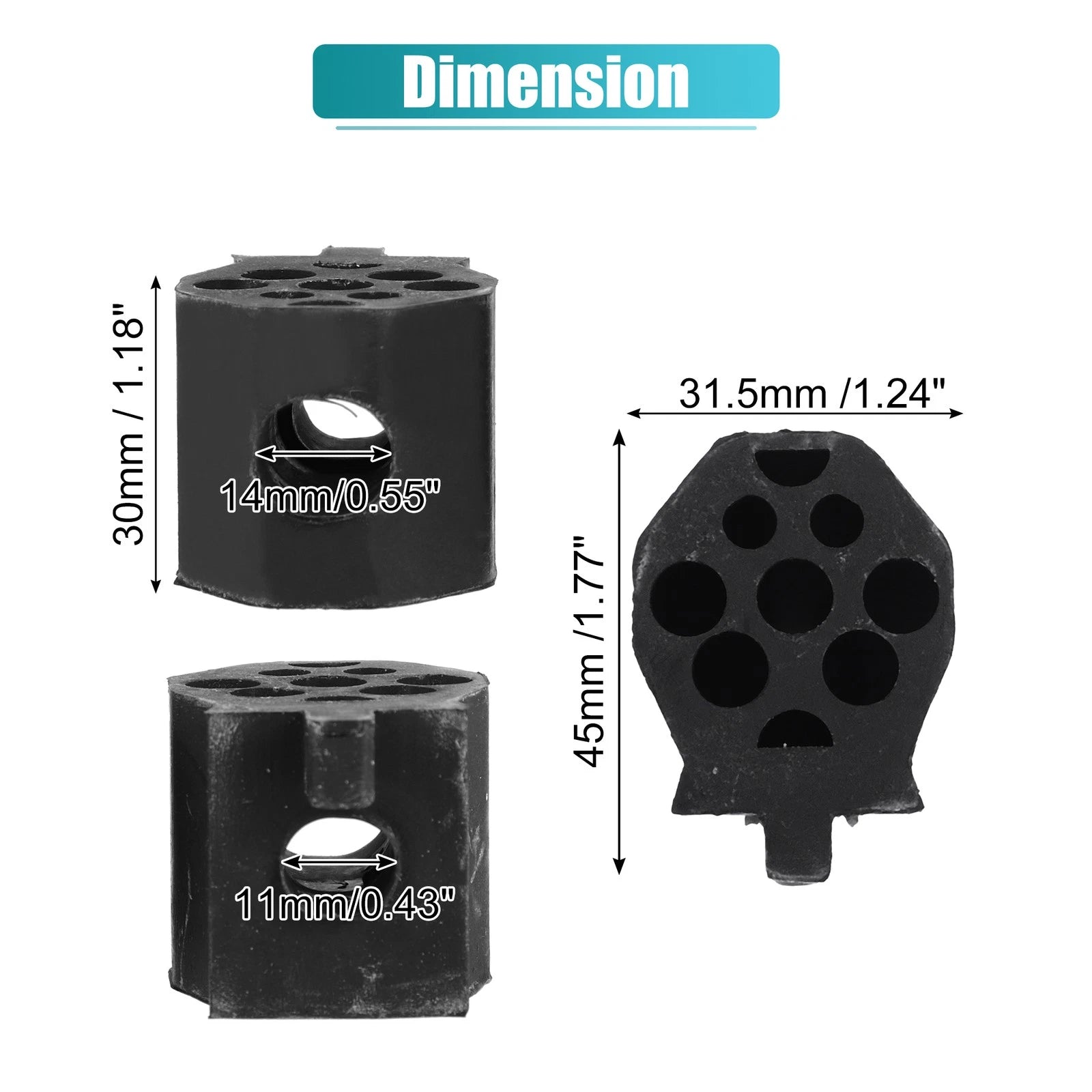 2pcs Upper Rubber Cushion Bushing for Chevrolet Cruze (2014–2018) No. 13306606