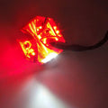 Tail Light 12V Maltese Cross LED License Plate for Motorcycle Chopper