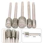 5Pcs 60Grit Diamond Grinding Burrs for Metal Jade Polishing (3-8mm)