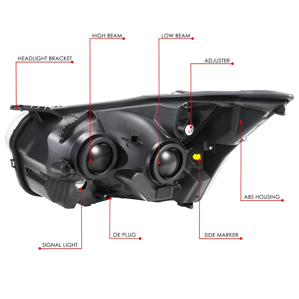 Right Side Headlight Lamp w/Chrome Housing for Ford Transit 150 250 350 (2015–2023)