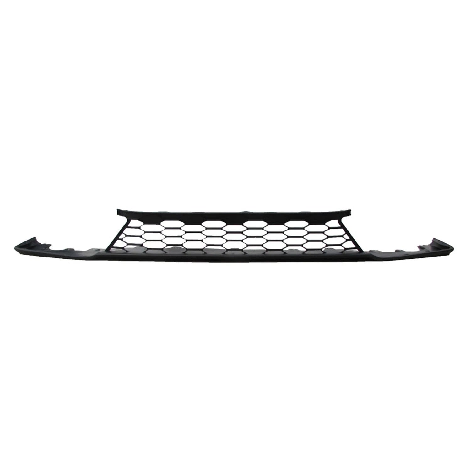 Replacement Black Matte Front Bumper Cover Grille w/Integral Spoiler