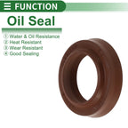 Set of 5 Oil Seal Rotary Shaft Seal FKM Rubber 16x24x4.5mm