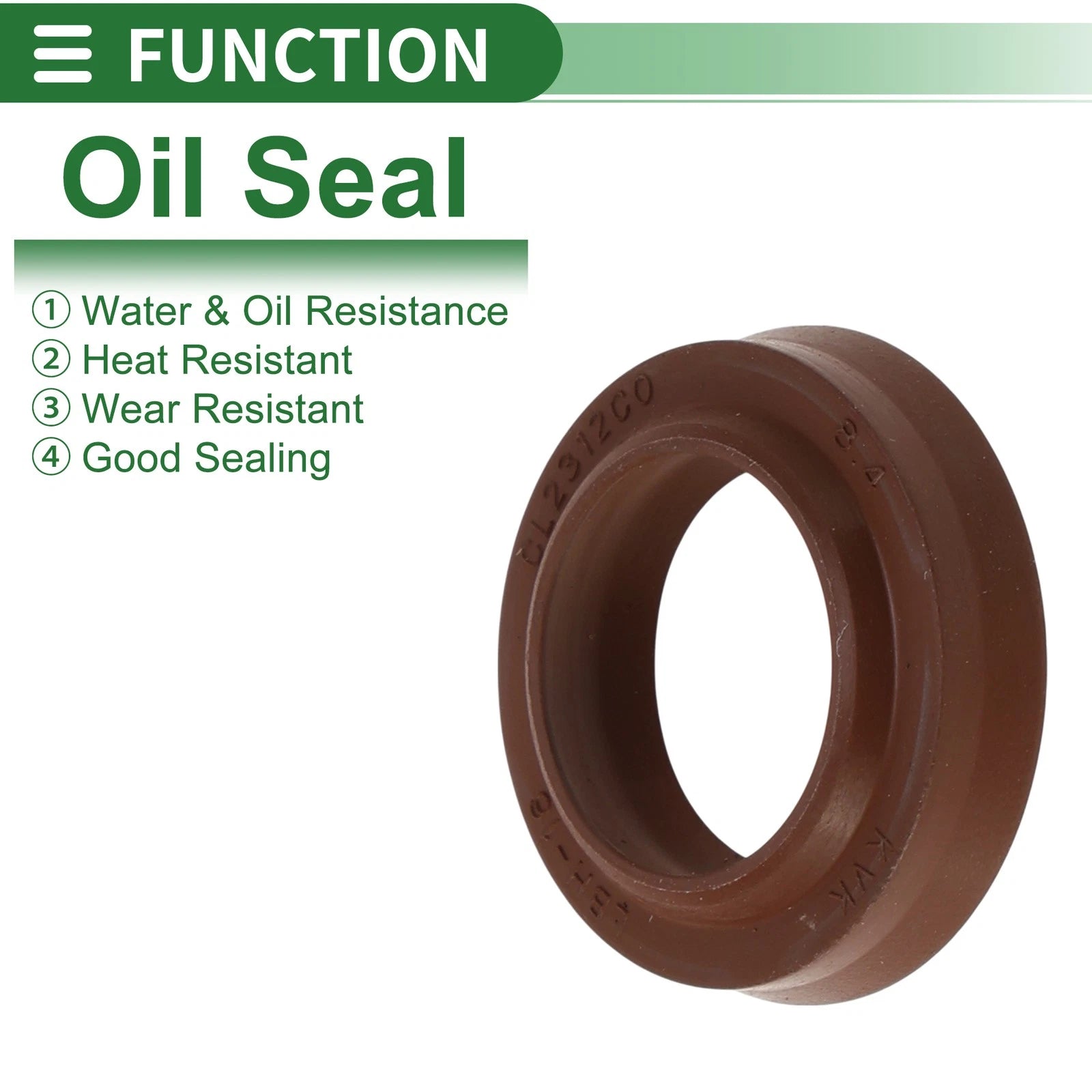 Set of 5 Oil Seal Rotary Shaft Seal FKM Rubber 16x24x4.5mm