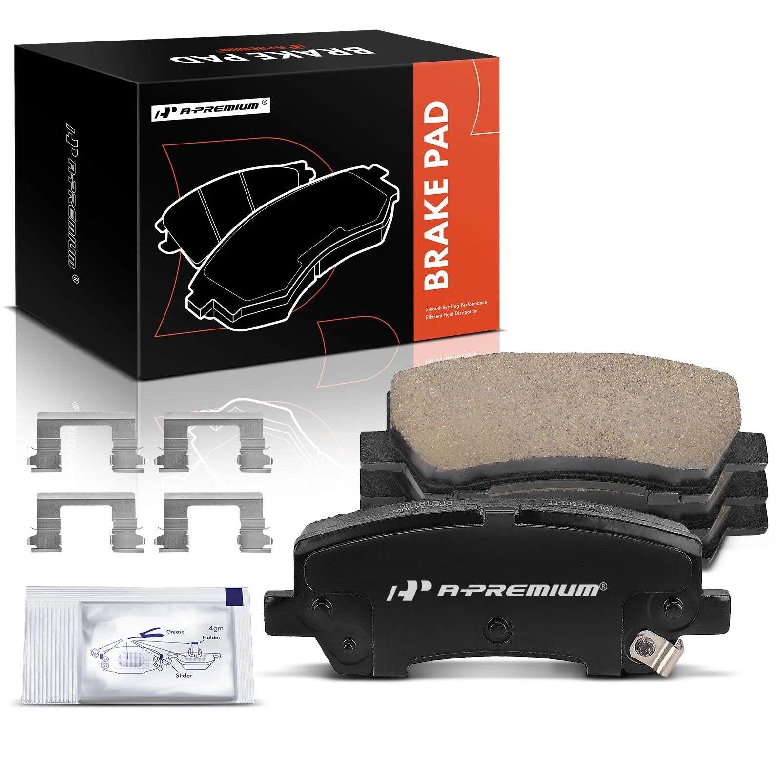 Set of 4 Rear Ceramic Brake Pads for Ford Mustang (2015–2021)