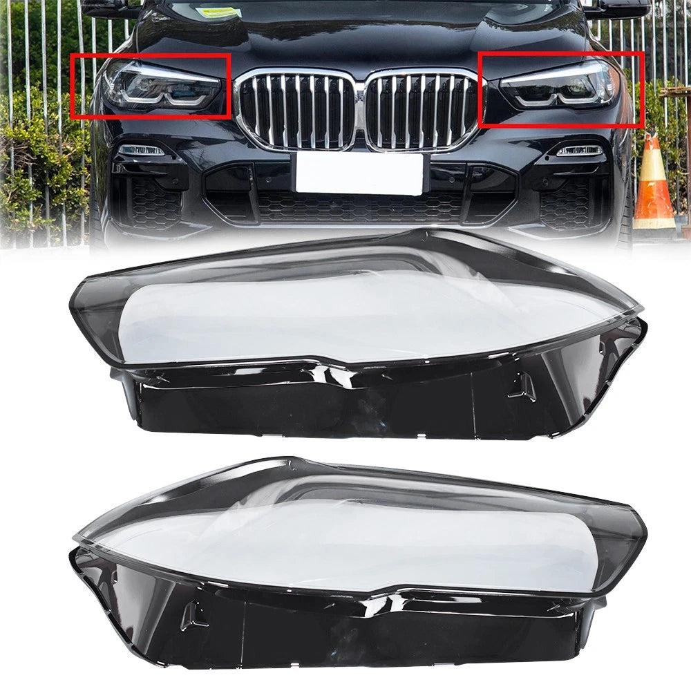 2X Headlight Lens Cover for BMW X5 X6 G05 G06 (2019–2022)