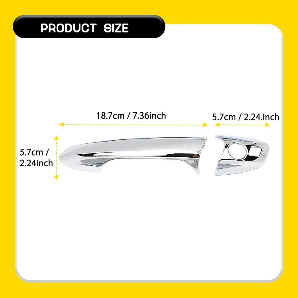 Chrome Door Handle Keyhole Cover Trim for Benz GLK CLA GLA Class (2014–2020)