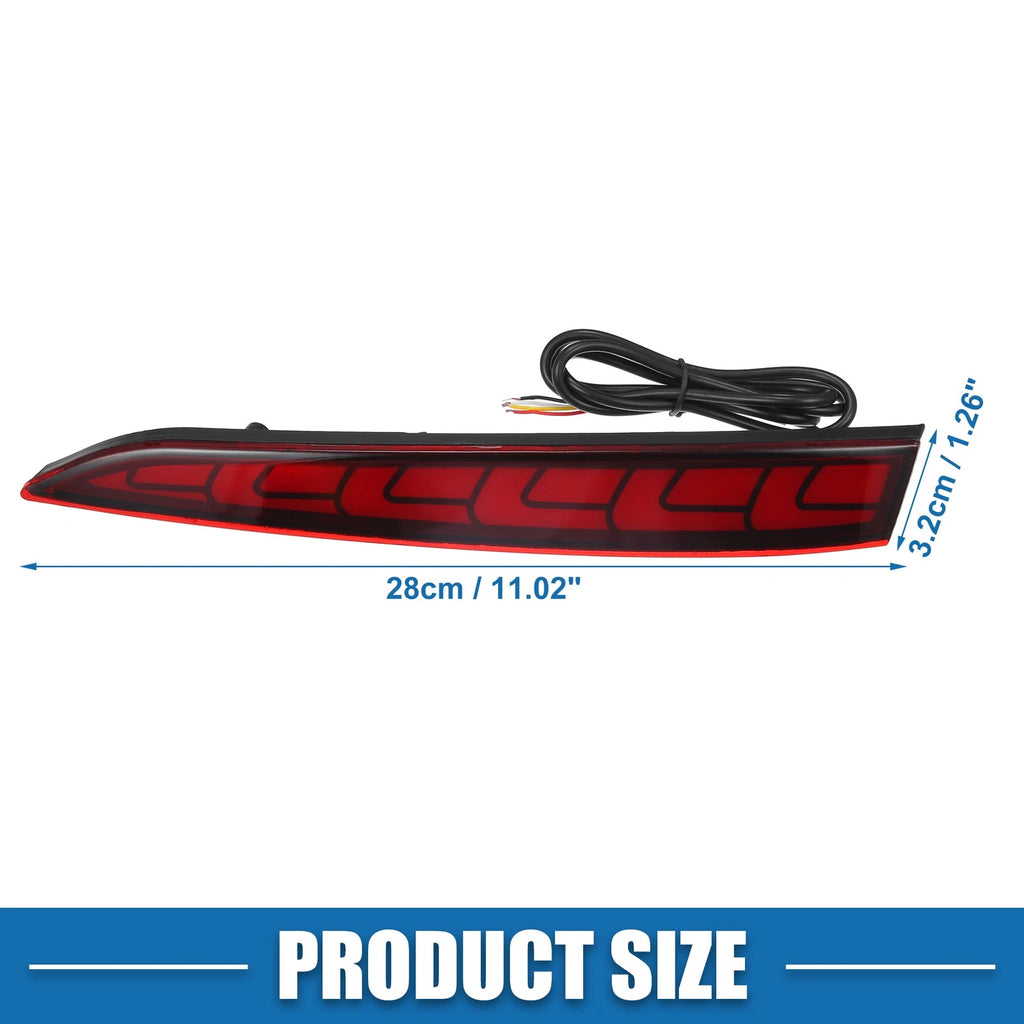 1 Pair Rear Bumper Reflector for Hyundai Accent (2010–2017) Red Amber