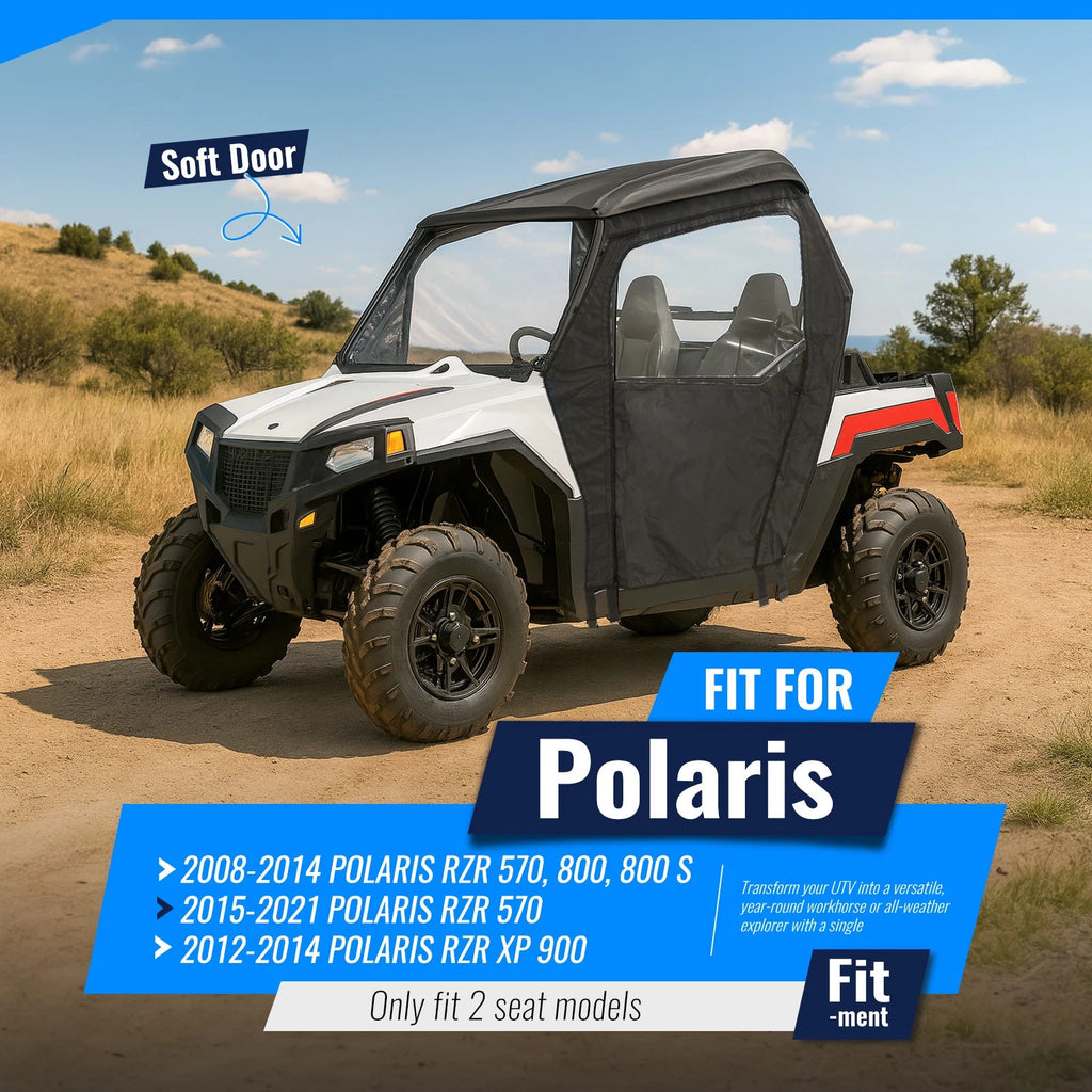 Soft Full Doors Cab Enclosures for Polaris RZR 800 800S (2008–2014)