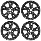 4 Black 17" Wheel Skins Hub Caps Full Covers fit Aluminum Rim for 2016 2017 Equi