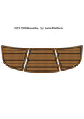 3pc Swim Platform Step Pad for Moomba (2003–2009) - EVA Foam Teak Deck Mat