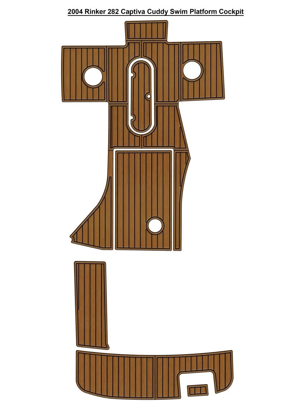 EVA Foam Flooring Mat for Rinker 282 Captiva Cuddy (2004)
