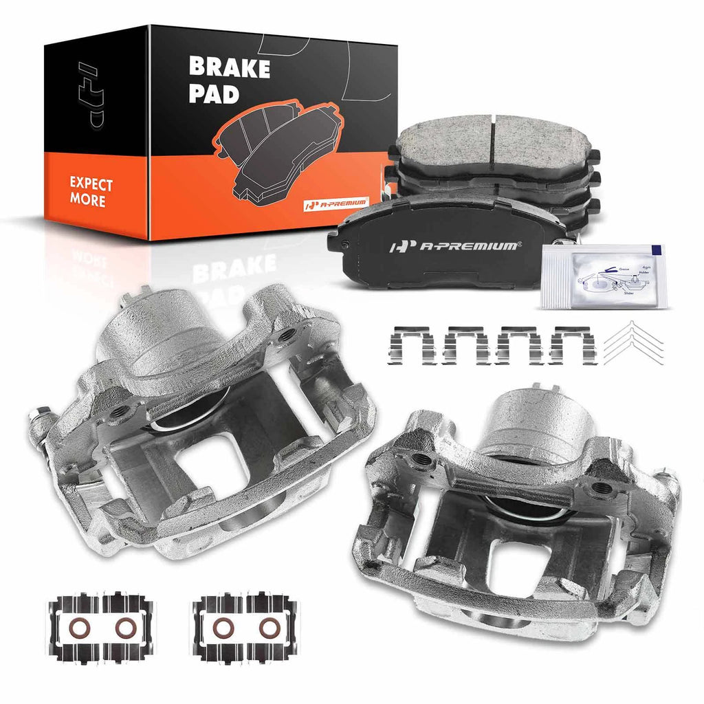 Pair Front Brake Calipers & Pads for Nissan Altima/Sentra (1993–2001)