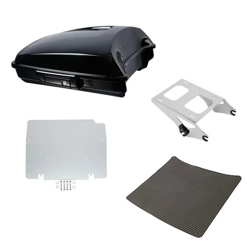 Black Razor Tour Trunk Mount Rack Base Plate for Harley Street Glide (2014–2026)