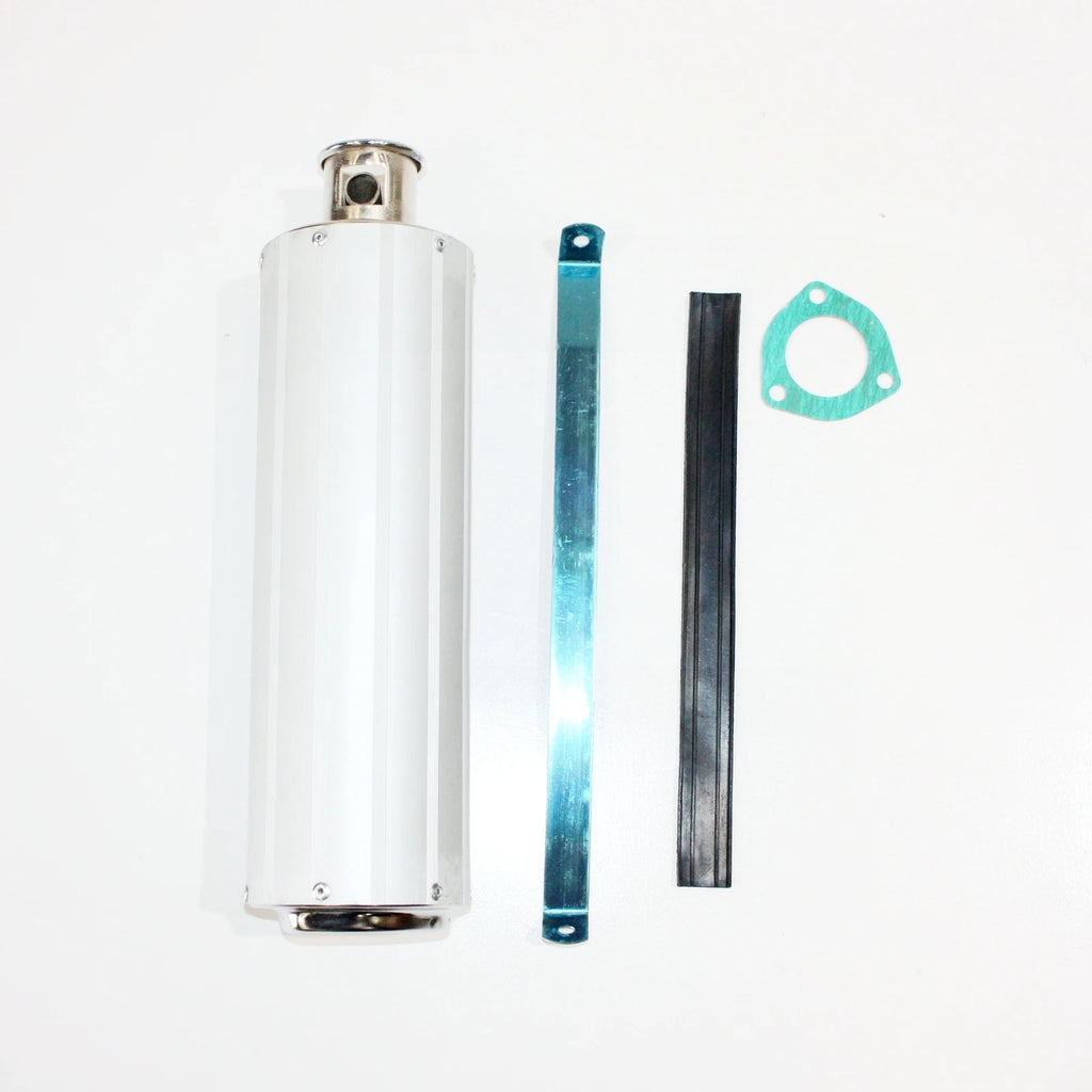 Alloy Exhaust Muffler + Clamp for 200cc 250cc 300cc Quad Dirt Bike ATV Buggy