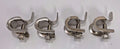 Set of 4 Fender Skirt Mounting Clips for Chevrolet Oldsmobile Buick (1955–1966)