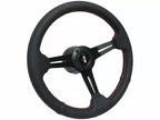 Sport Steering Wheel Kit Brushed Black Red Stitch for Chevy Camaro (1969–1994)