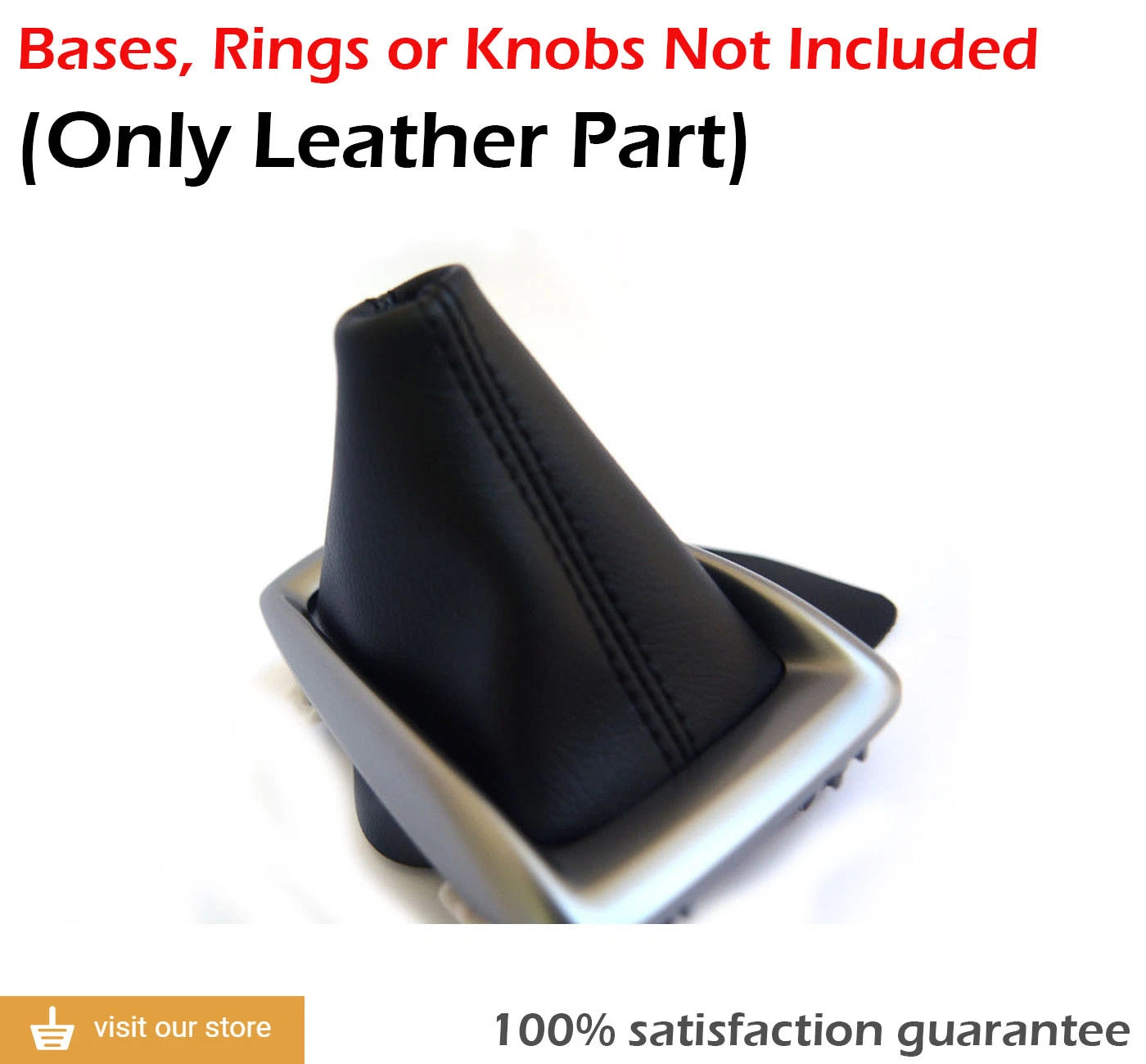 Automatic Shift Boot Cover for Mazda 3 (2014–2016) Black Leather Synthetic
