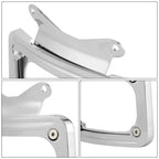 Chrome Curved Laydown License Plate Mount Light for Harley Street Road Glide