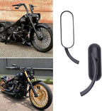 Black Mini Oval Rear View Mirror for Harley Sportster Dyna Softail