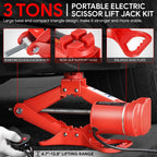 6000 lb Steel Scissor Jack Lift Kit for Automotive (12V Electric)