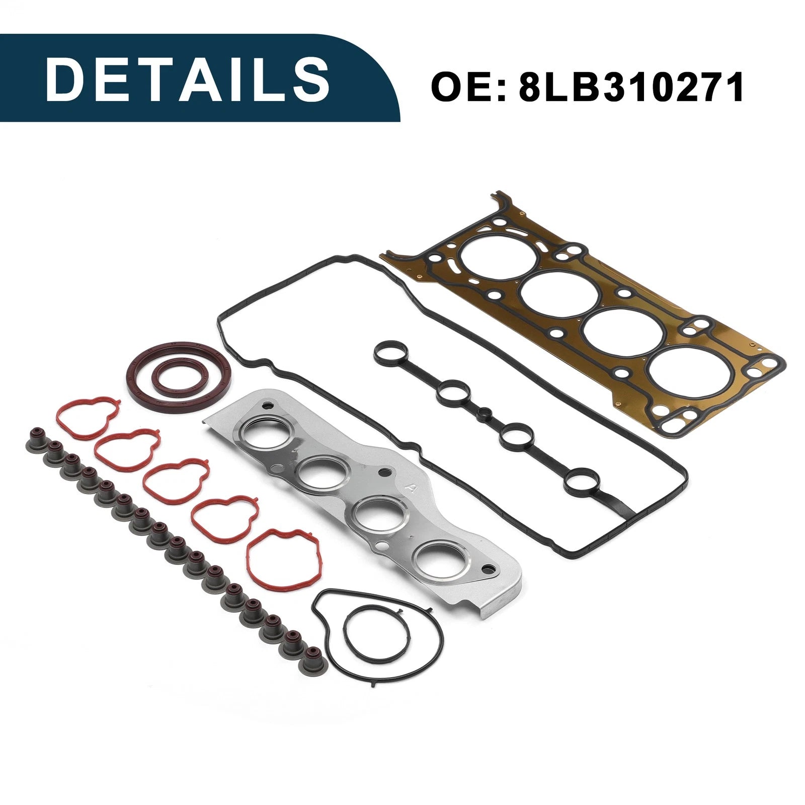 Cylinder Head Gasket Kit No.8LB310271 for Mazda ZJ-VE (DE3FS) (1 Set)