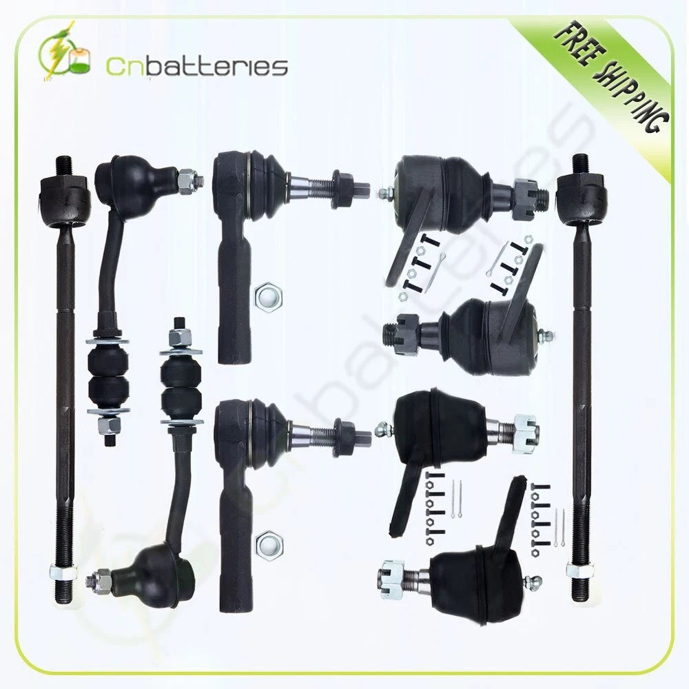 10Pcs Upper Lower Ball Joint Tie Rod Sway Bar End for Dodge Dakota Durango (1997–2004)