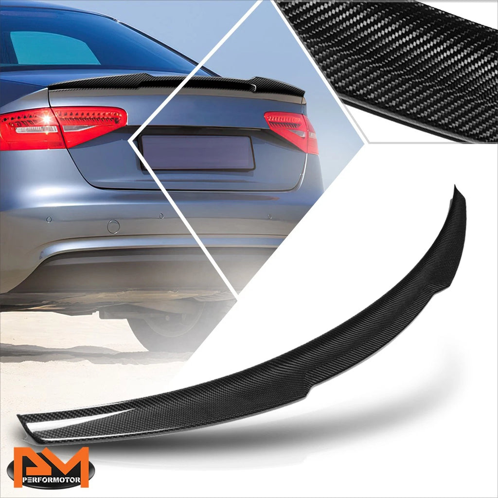 Carbon Fiber V-Style Rear Trunk Lid Spoiler for Audi A4 Quattro (2013–2016)