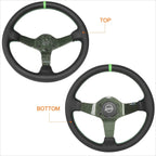 NRG RST-036CF-GN 350mm Deep Dish Carbon Fiber Steering Wheel for