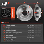 Rear Disc Brake Rotors for Hyundai Elantra GT (2011–2020) Kia Forte Soul