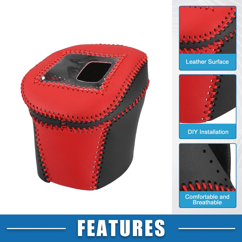 Automatic Gear Shift Knob Cover for Nissan Rogue (2021–2023) Black Red 767153232251