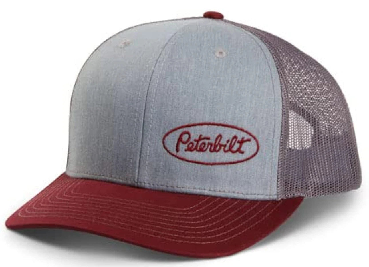 Trucker Hat for Peterbilt Trucks (Charcoal/Maroon)