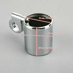 Chrome Cup Bottle Holder for Chopper Cruiser Bobber (7/8", 1", 1-1/4")